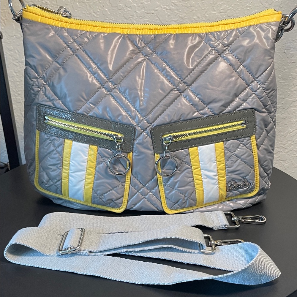 Coach Poppy “Ski Bunny” Quilted Nylon Crossbody
